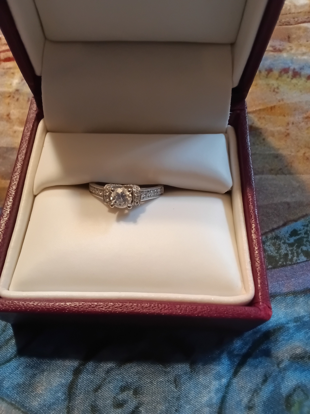 Silver Crystal Ring Like New